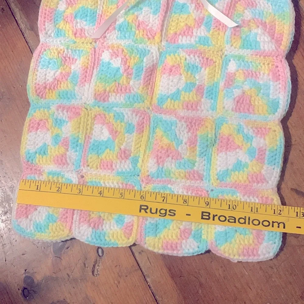 OOAK Hand-crafted infant sleep sack in pastel granny squares